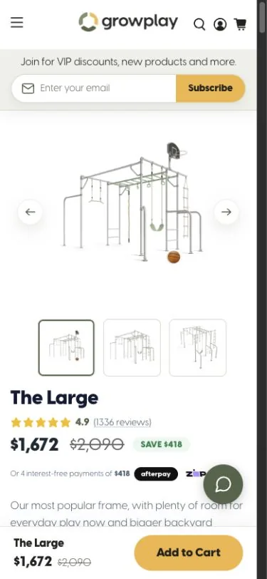 Growplay mobile website